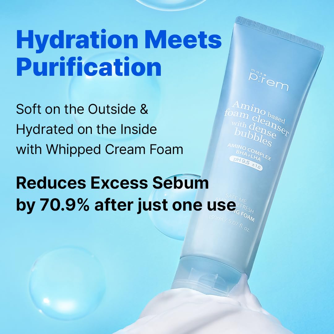 make p:rem Safe Me Amino Refresh Cleansing Foam 150mL β Amazon panel 2