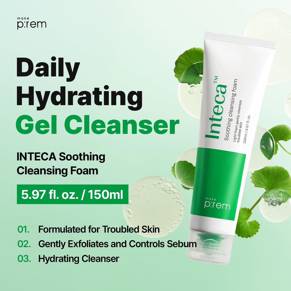 make p:rem Inteca Soothing Cleansing Foam product information 1