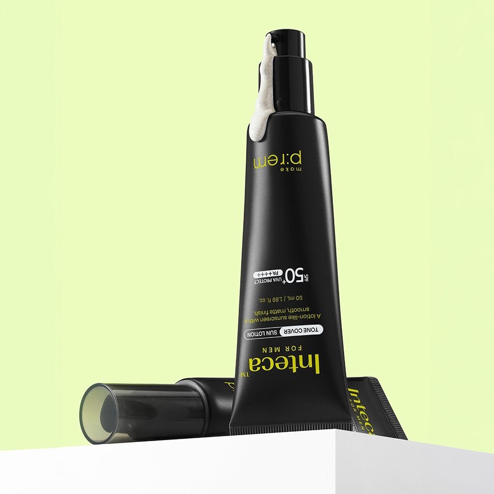 make p:rem Inteca For Men sun lotion pump detail