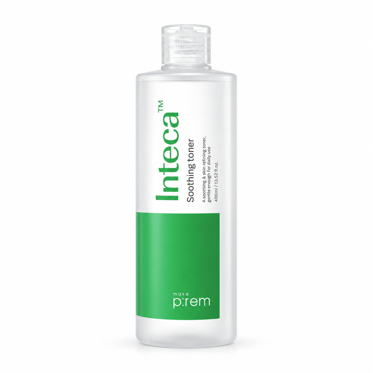 make p:rem Inteca Soothing Toner 400mL bottle on white