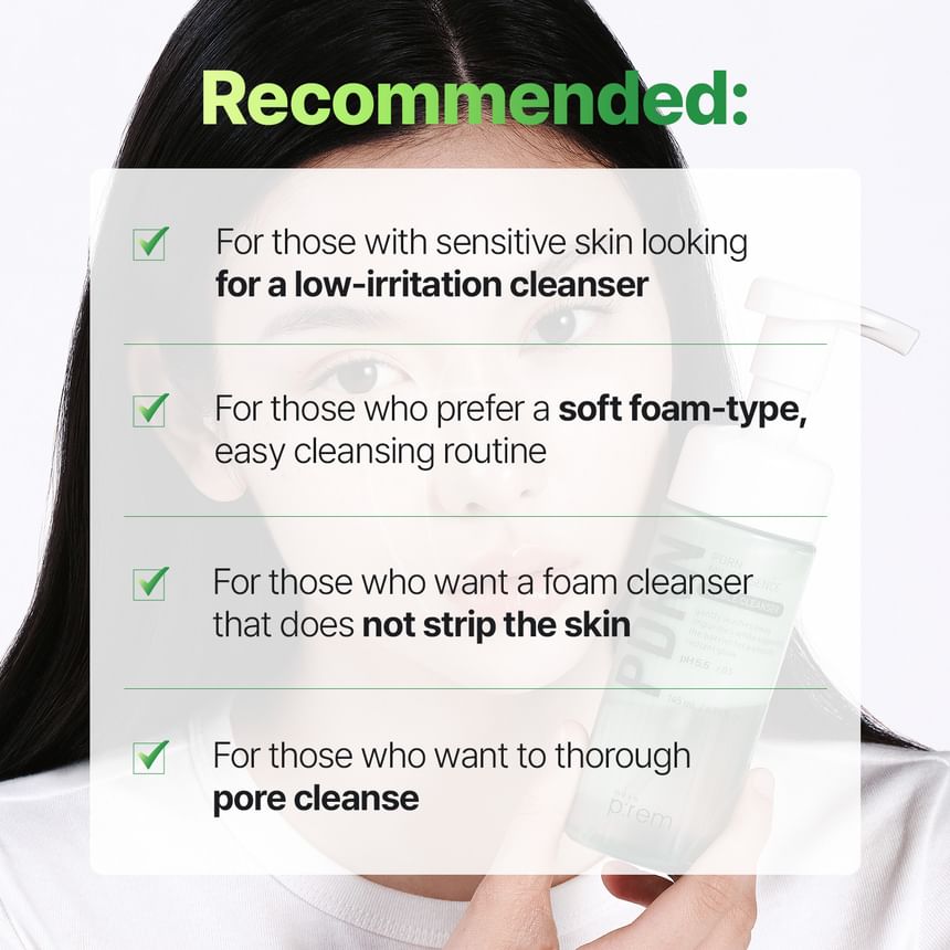 make p:rem PDRN Milk Essence Bubble Cleanser 145mL recommended for