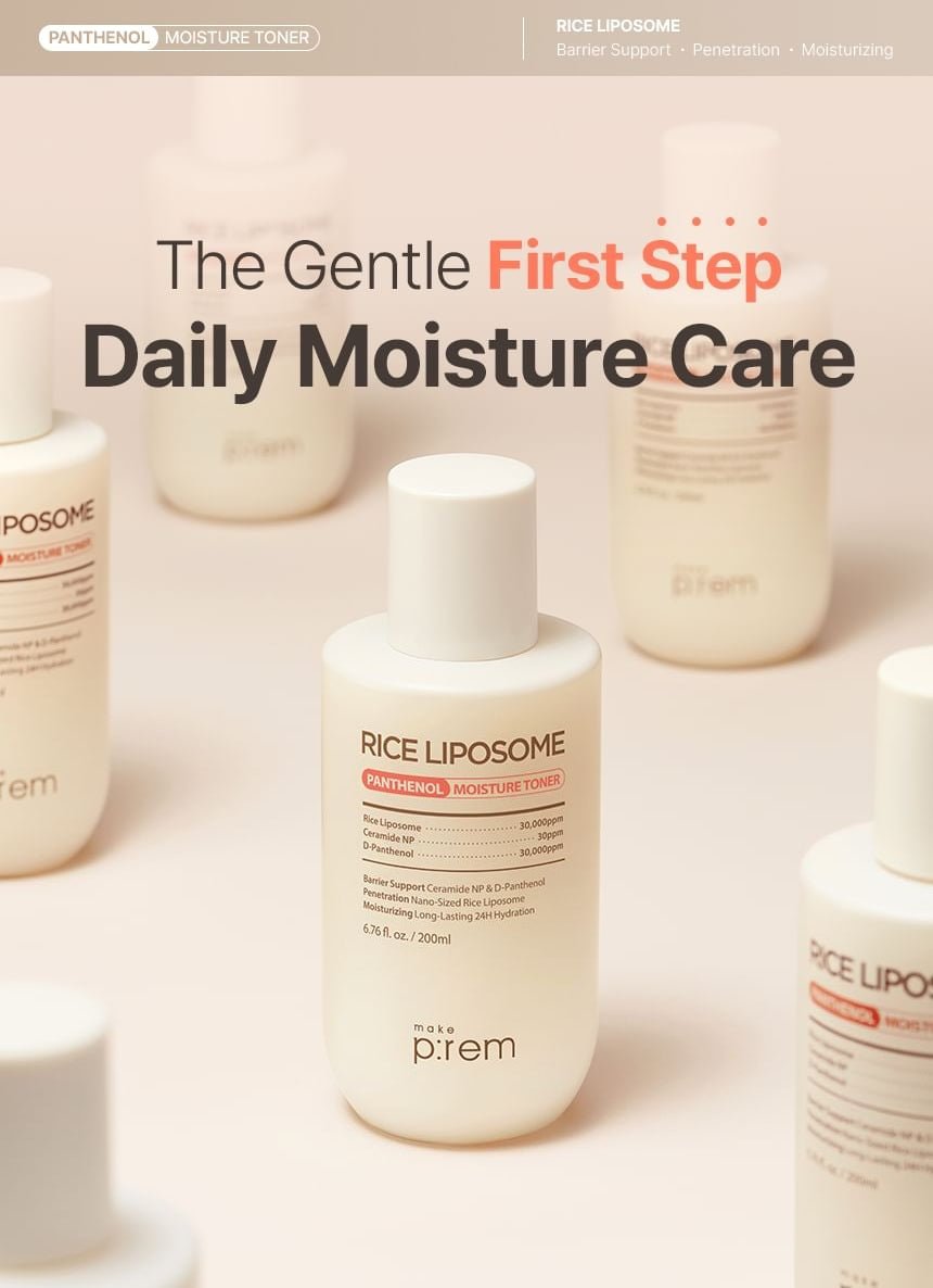 make p:rem Rice Liposome Toner daily moisture care