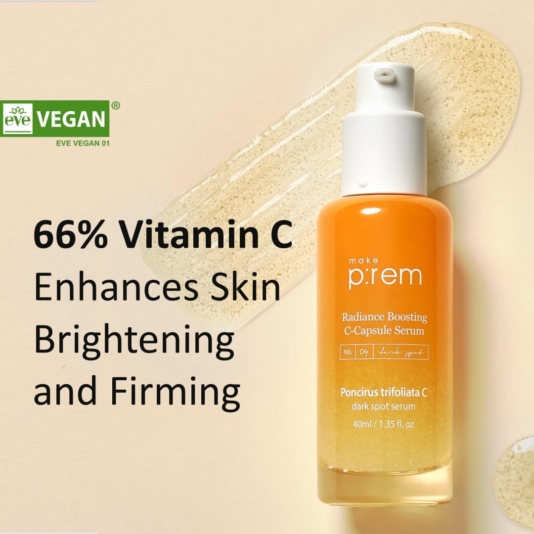 make p:rem Radiance Boosting C-Capsule Serum original Amazon product panel