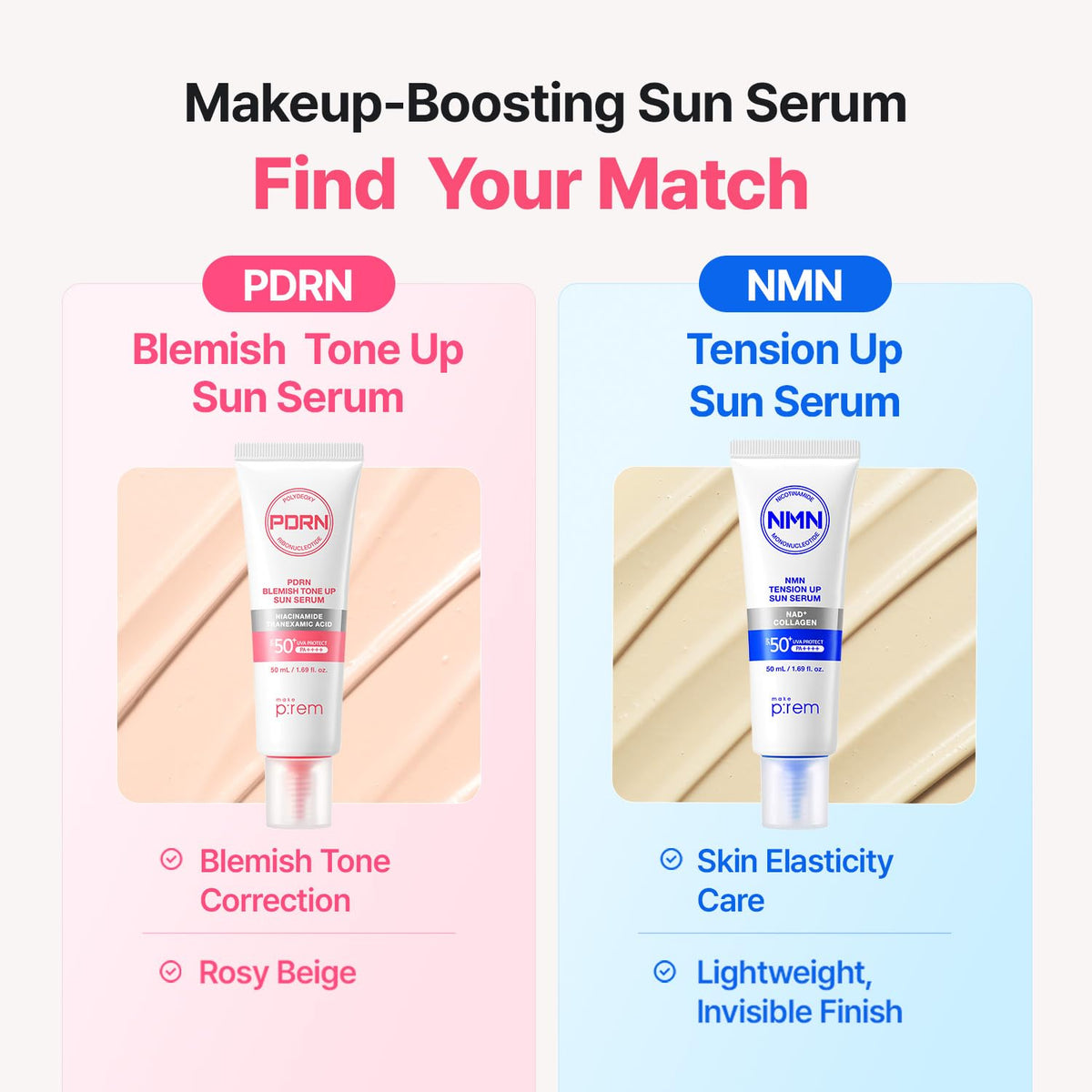 make p:rem PDRN Blemish Tone Up Sun Serum β gallery-8 product information