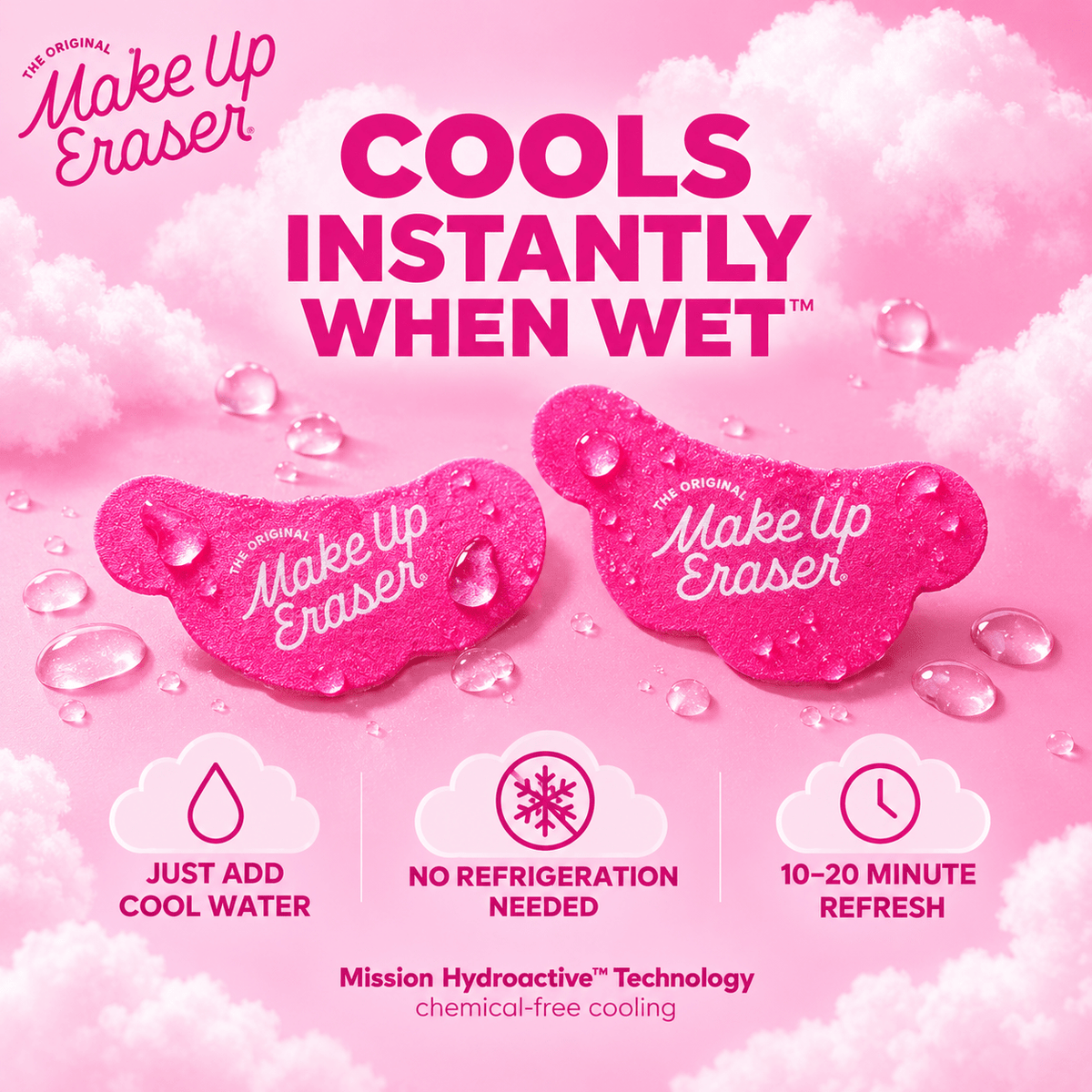 MakeUp Eraser Cooling Clouds water-activated instant cooling