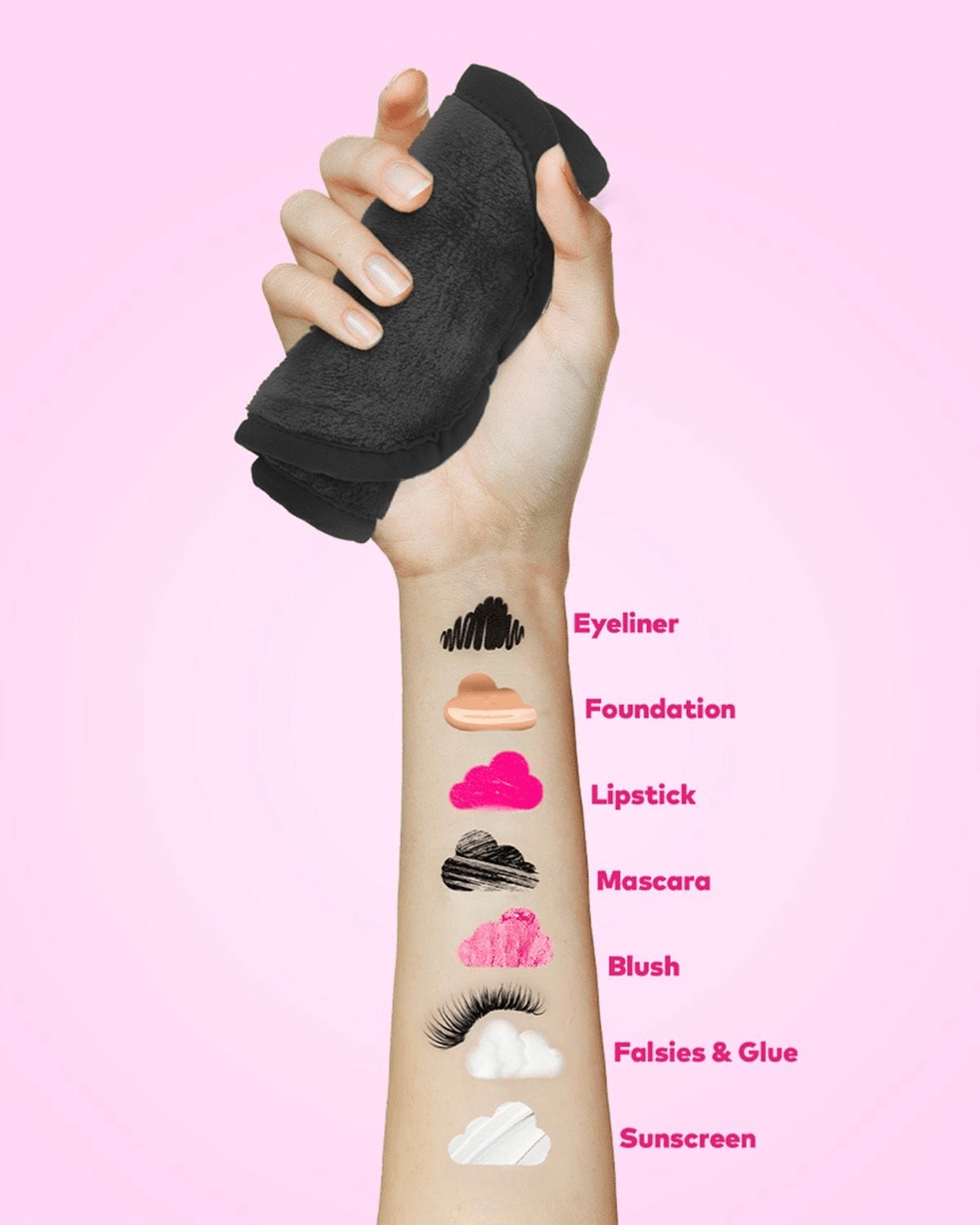 MakeUp Eraser Mini PRO Chic Black removes eyeliner foundation lipstick mascara and sunscreen