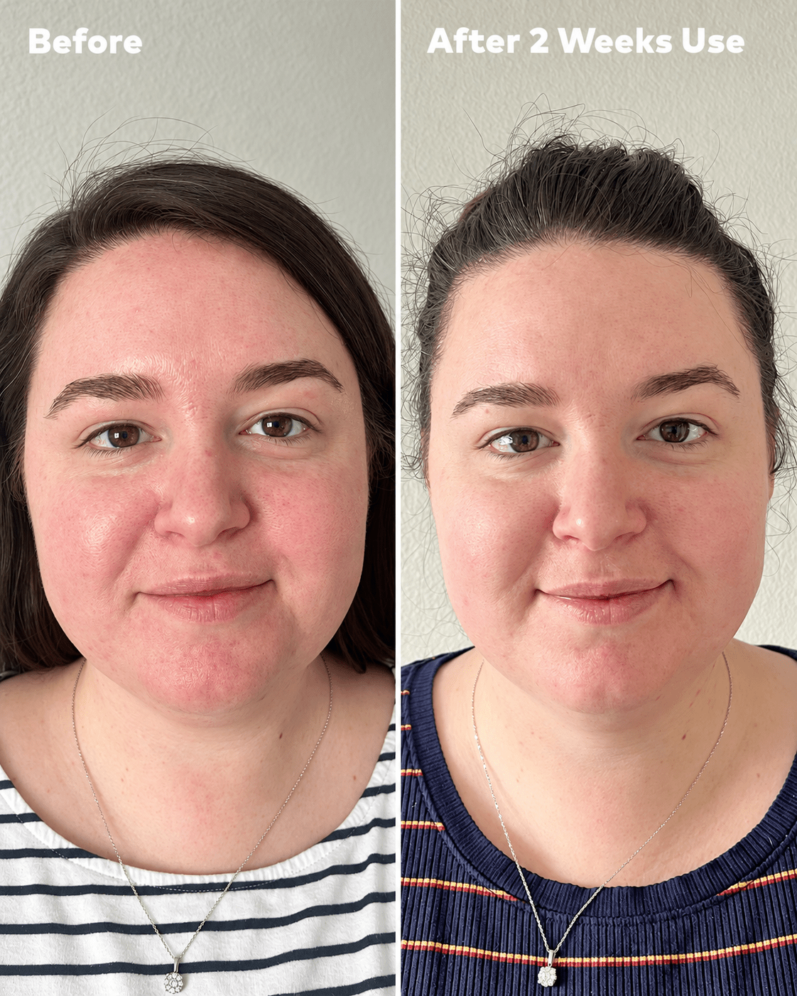 MakeUp Eraser Silver Infused Mini PRO before and after two weeks portrait