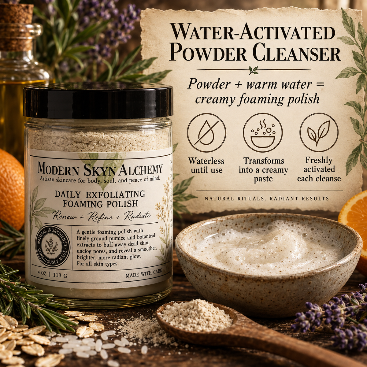 Daily Exfoliating Foaming Polish water activated powder cleanser