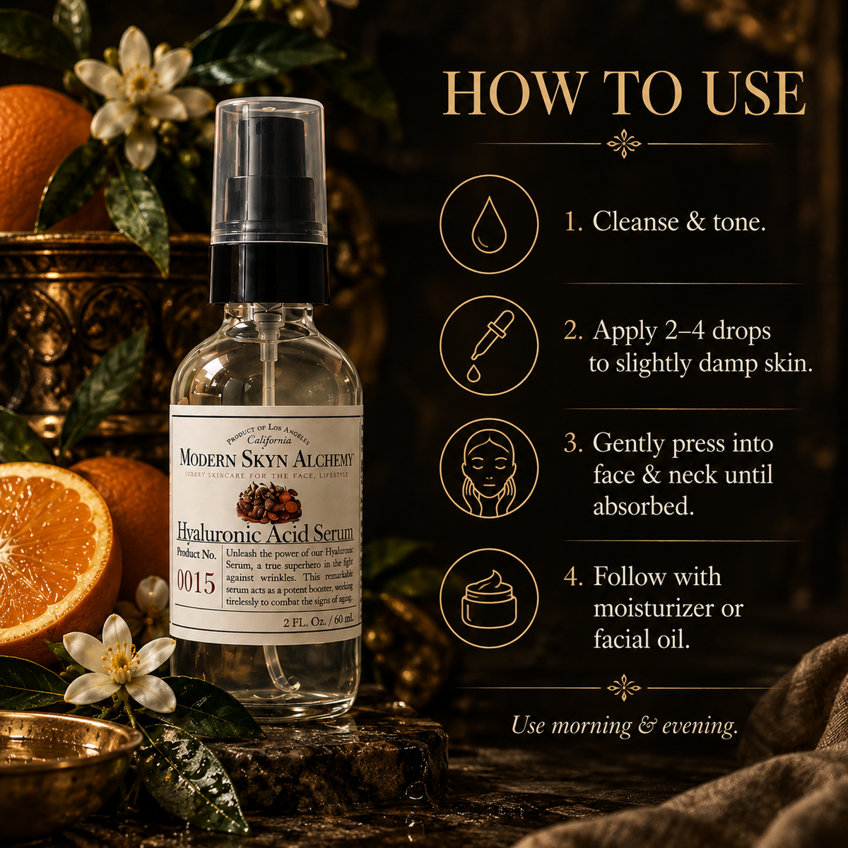 How to use Modern Skyn Alchemy Hyaluronic Acid Serum