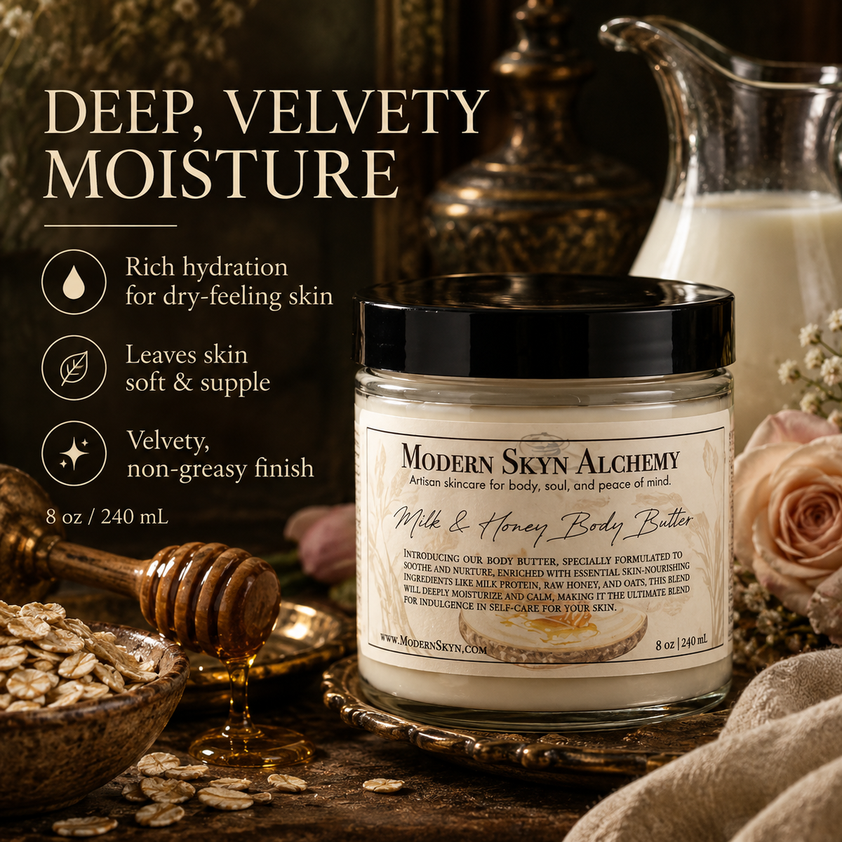 Milk & Honey Body Butter deep velvety moisture benefits