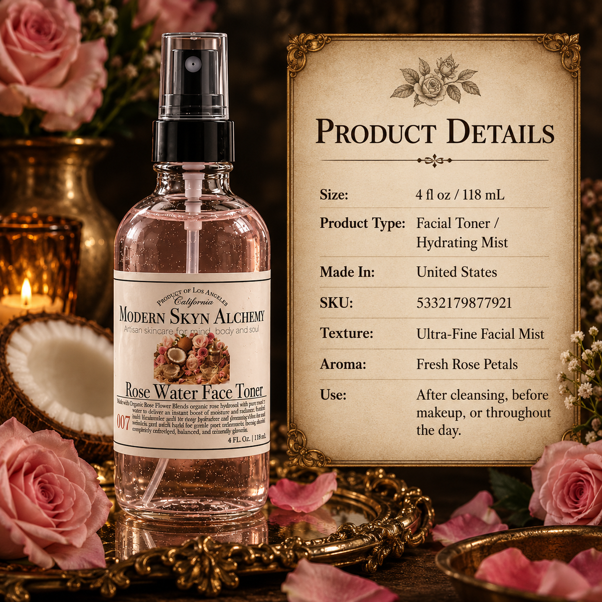 Modern Skyn Alchemy Rose Water Face Toner product details