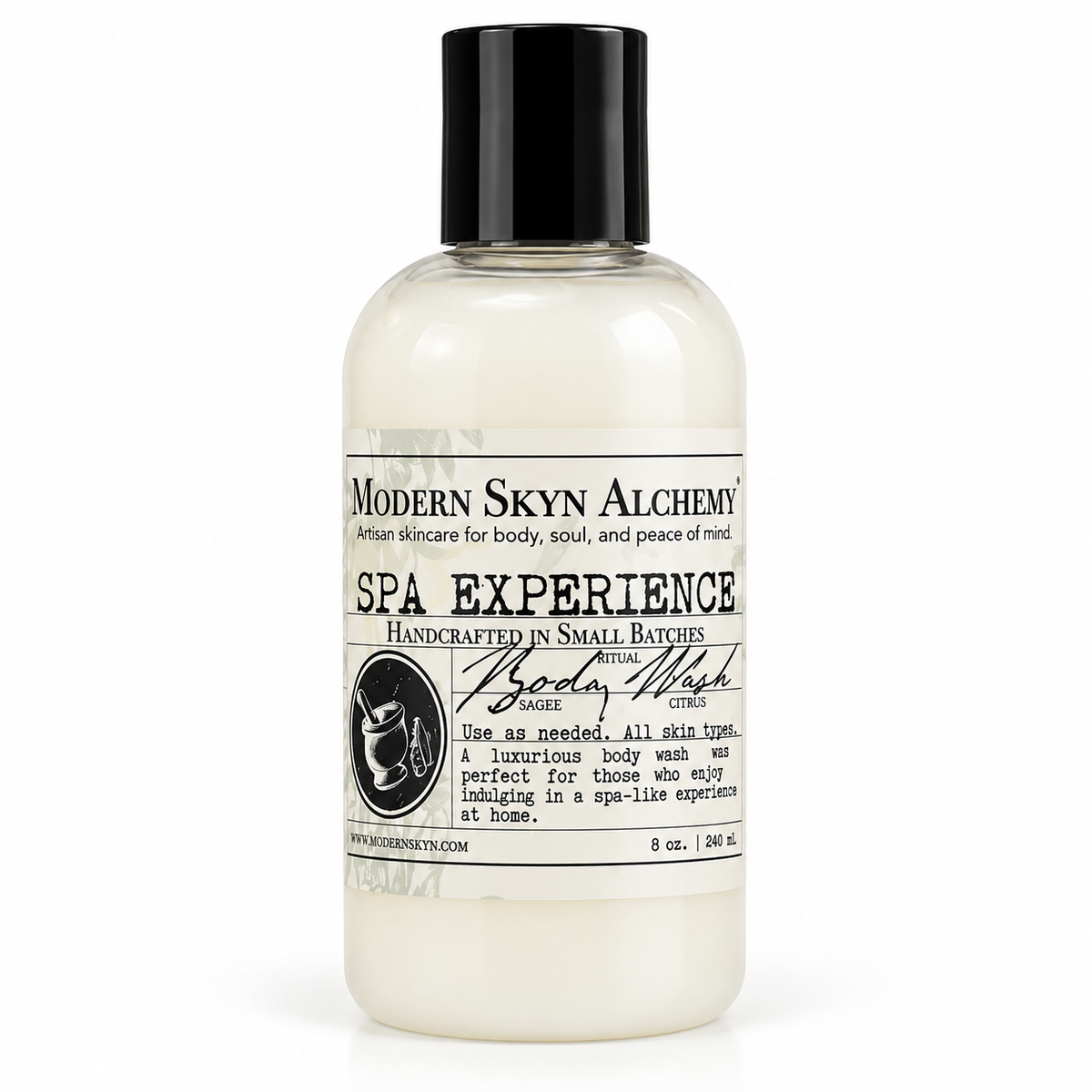 Modern Skyn Alchemy Spa Experience Body Wash 8 oz on white background