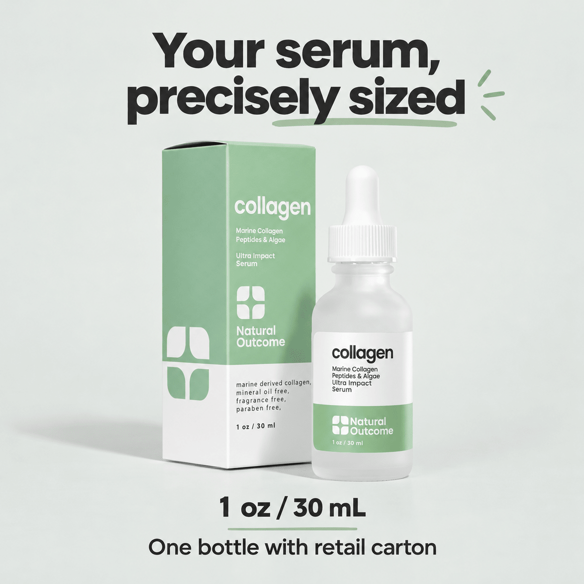 Natural Outcome Collagen Ultra Impact Serum 30 mL - package