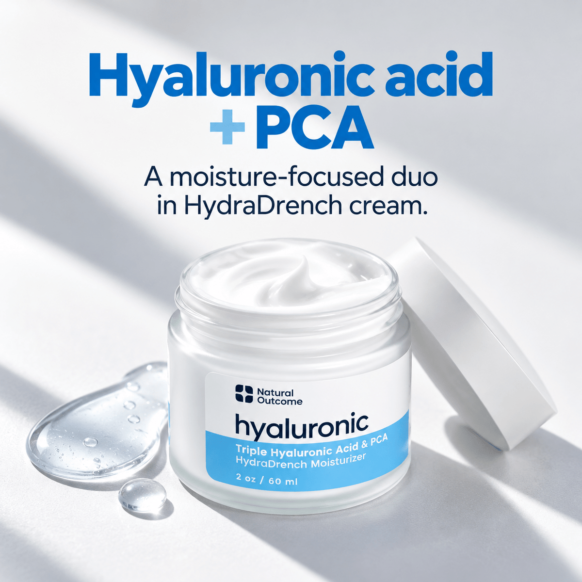 Hyaluronic acid and PCA featured moisturizing ingredients