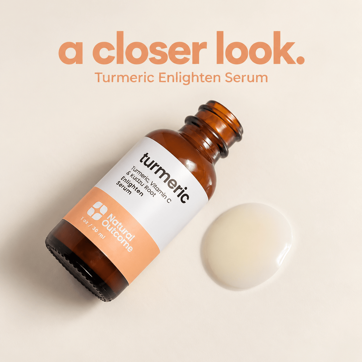 Natural Outcome Turmeric Enlighten Serum 30 mL: texture