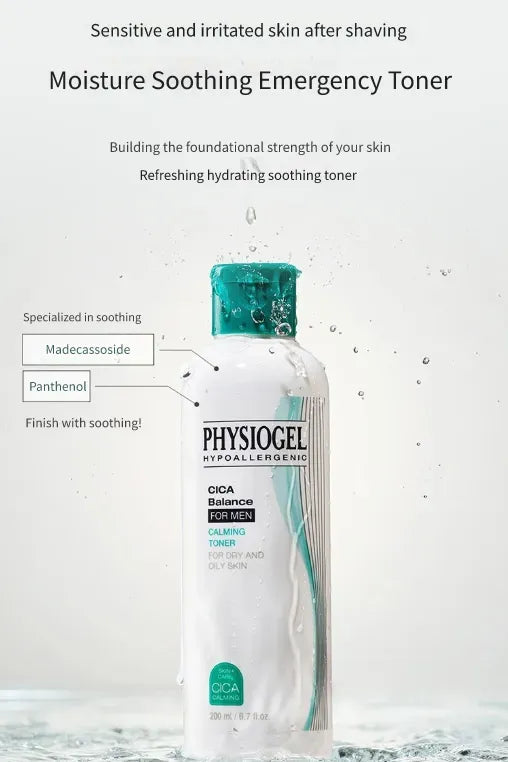 PHYSIOGEL Cica Balance For Men Calming Toner 200ml - English Skin Seoul information panel 4