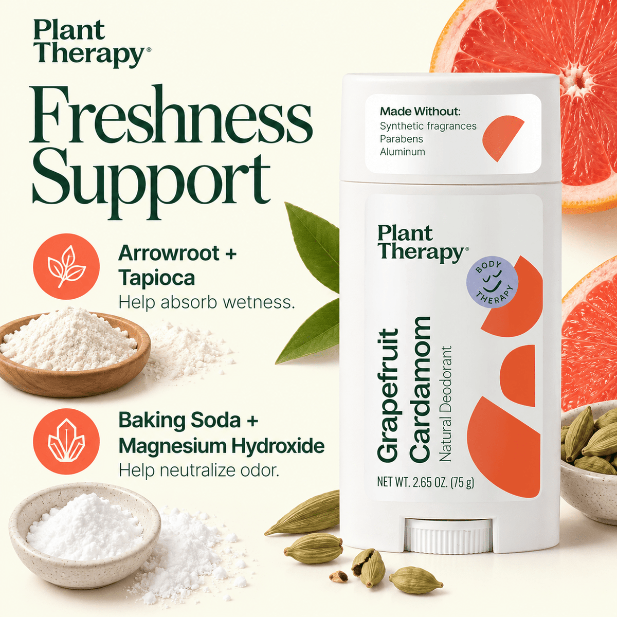 Plant Therapy Grapefruit Cardamom deodorant freshness support