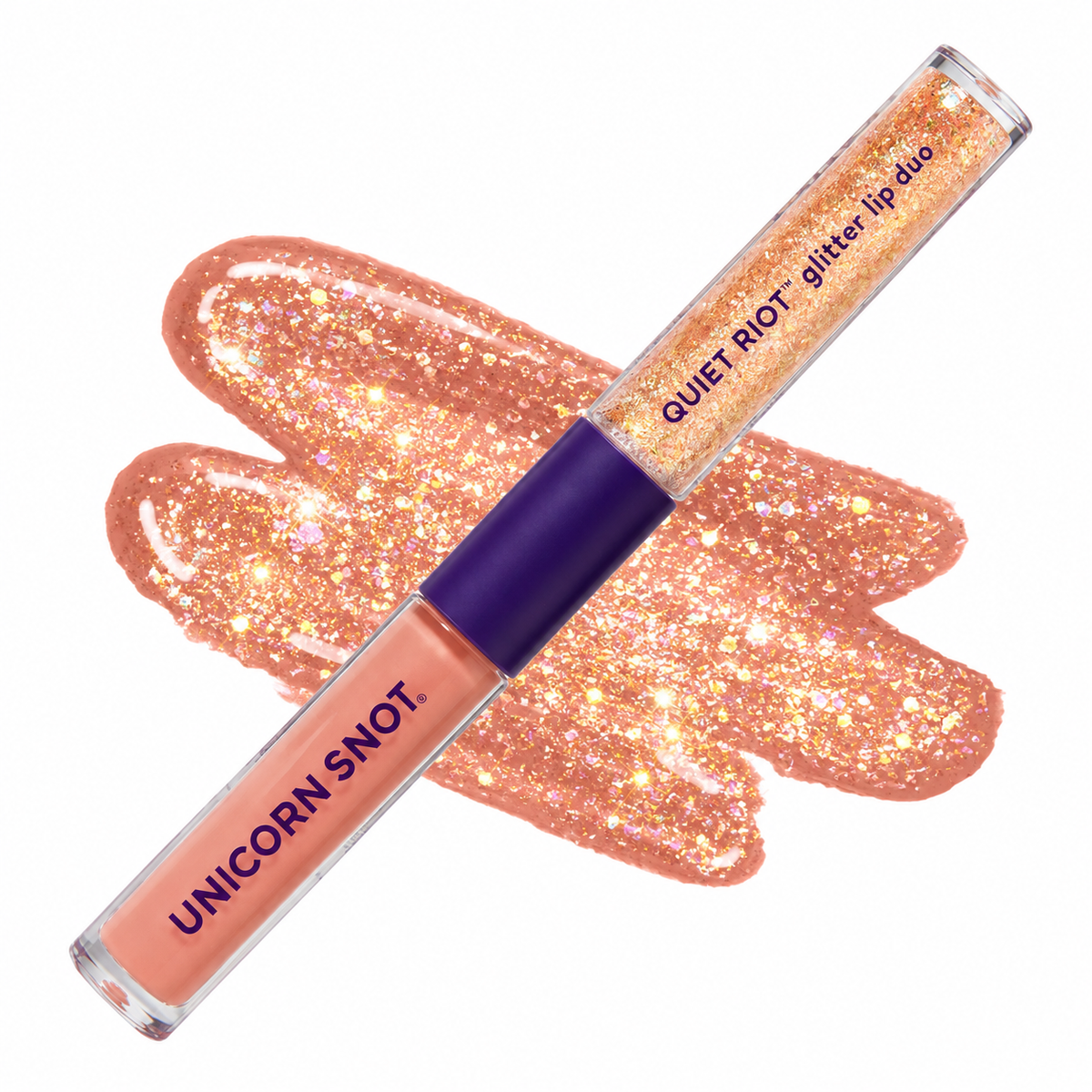 Unicorn Snot Quiet Riot Glitter Lip Duo Blur rose gold