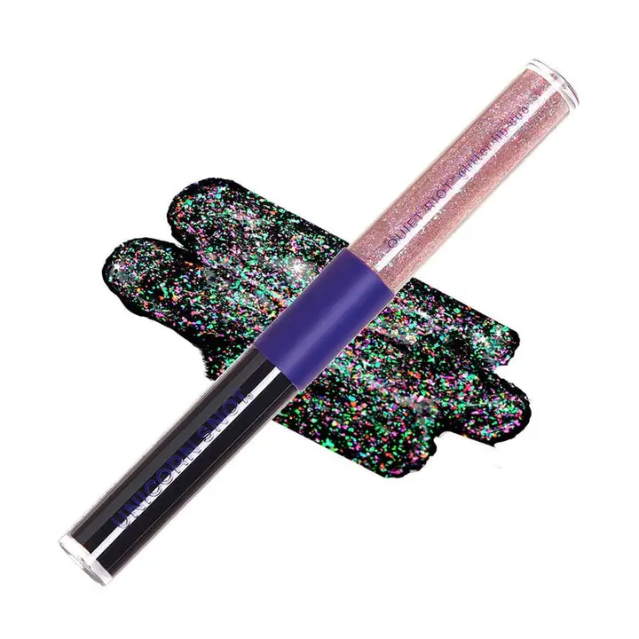 Unicorn Snot Quiet Riot Glitter Lip Duo Black-Chasm