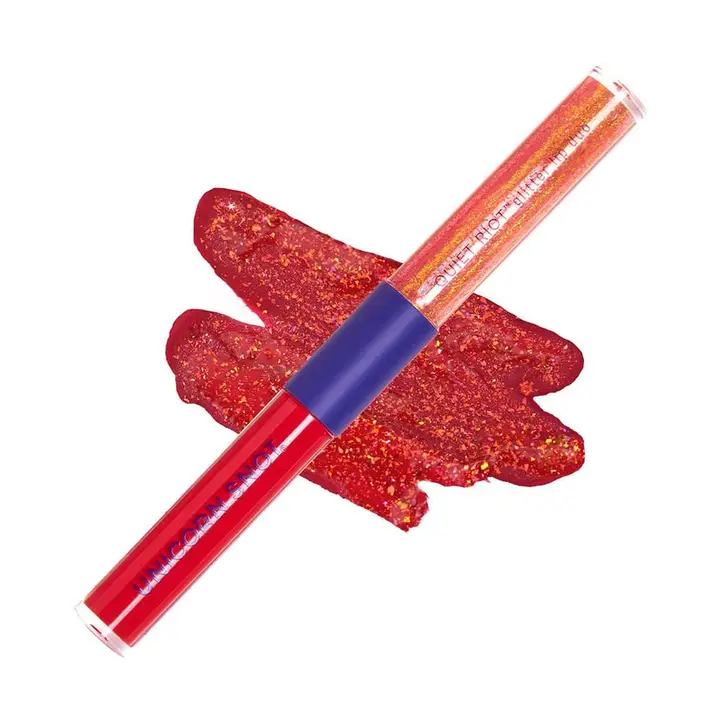 Unicorn Snot Quiet Riot Glitter Lip Duo Red-Clash
