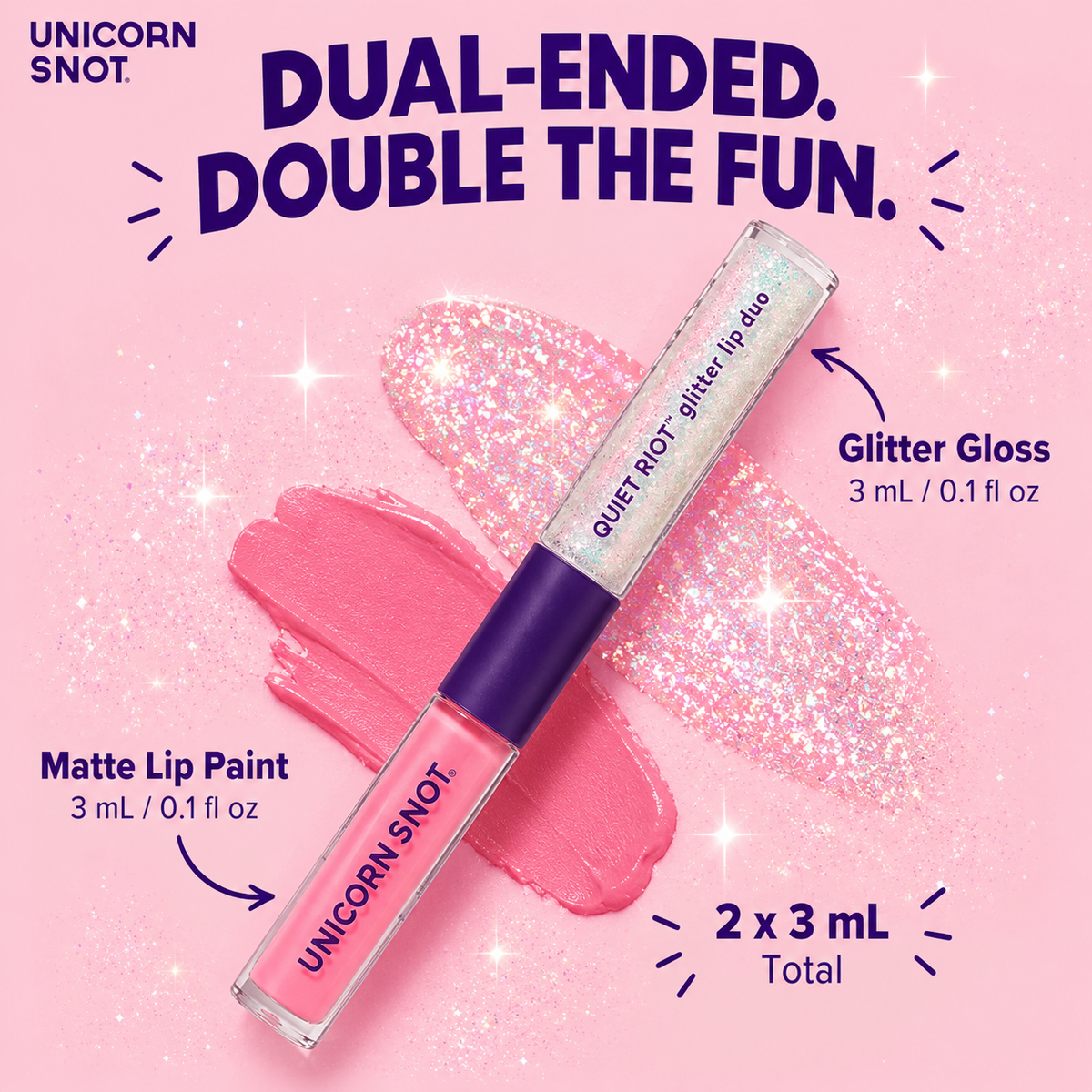 Quiet Riot dual ended lip duo 2 x 3 mL