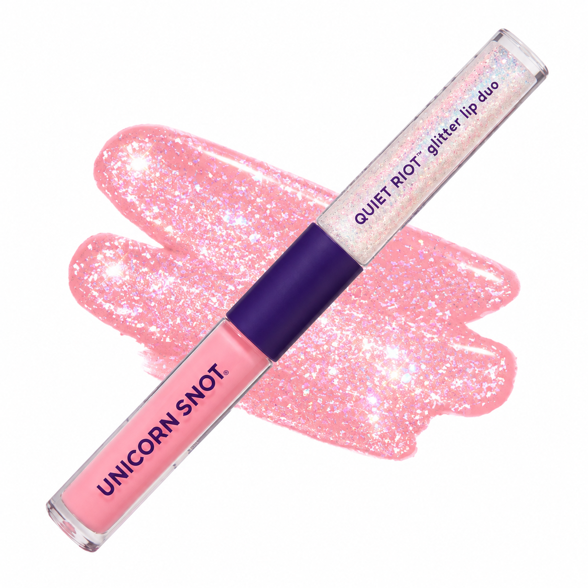 Unicorn Snot Quiet Riot Glitter Lip Duo Hush baby pink