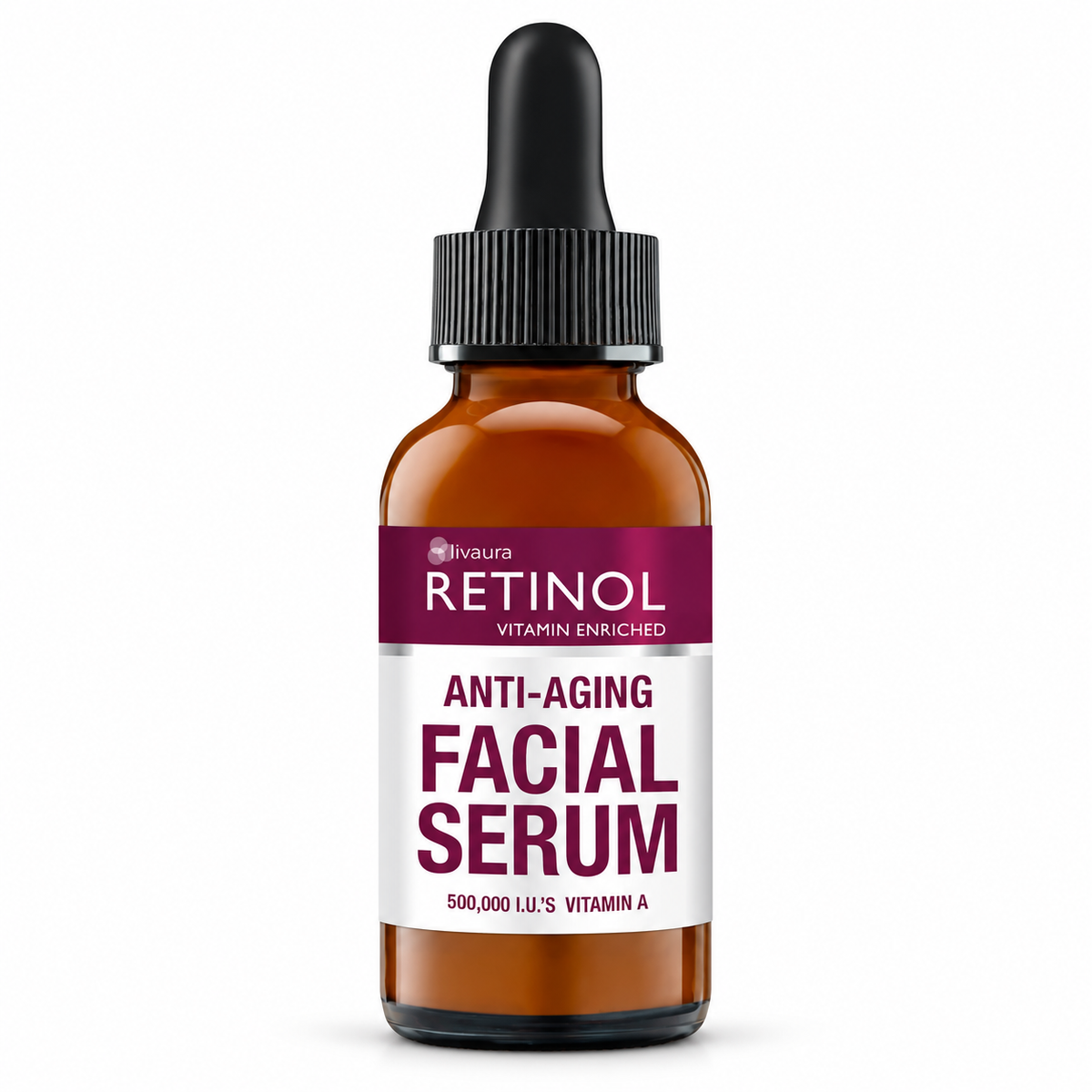 Livaura Retinol Anti-Wrinkle Facial Serum, 30 mL on white background