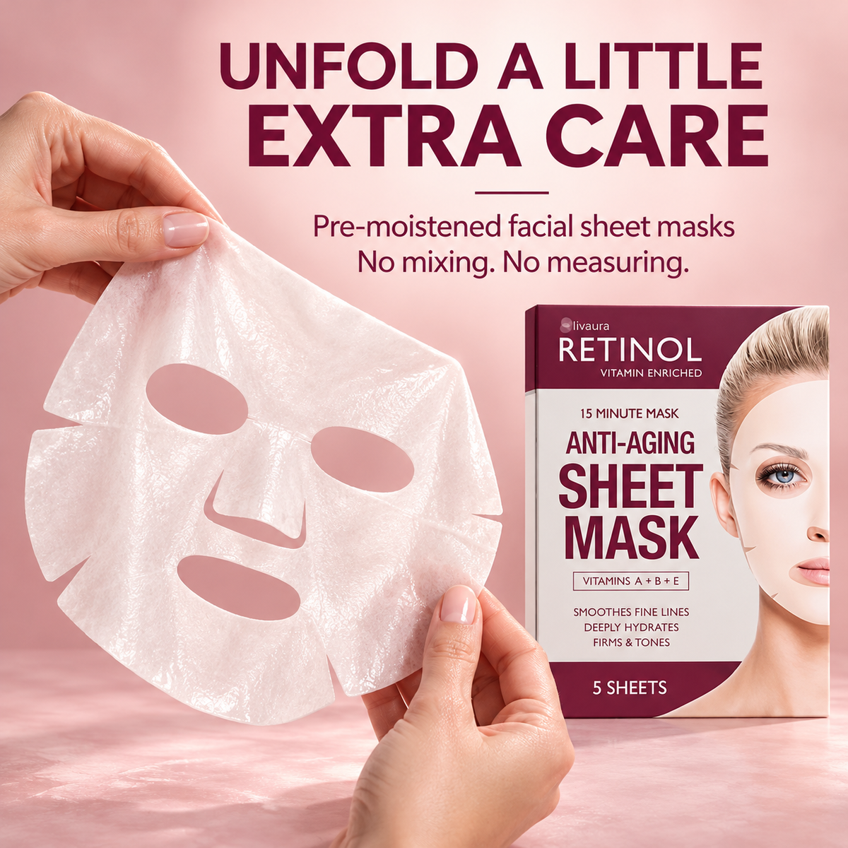Livaura Retinol Sheet Mask format infographic