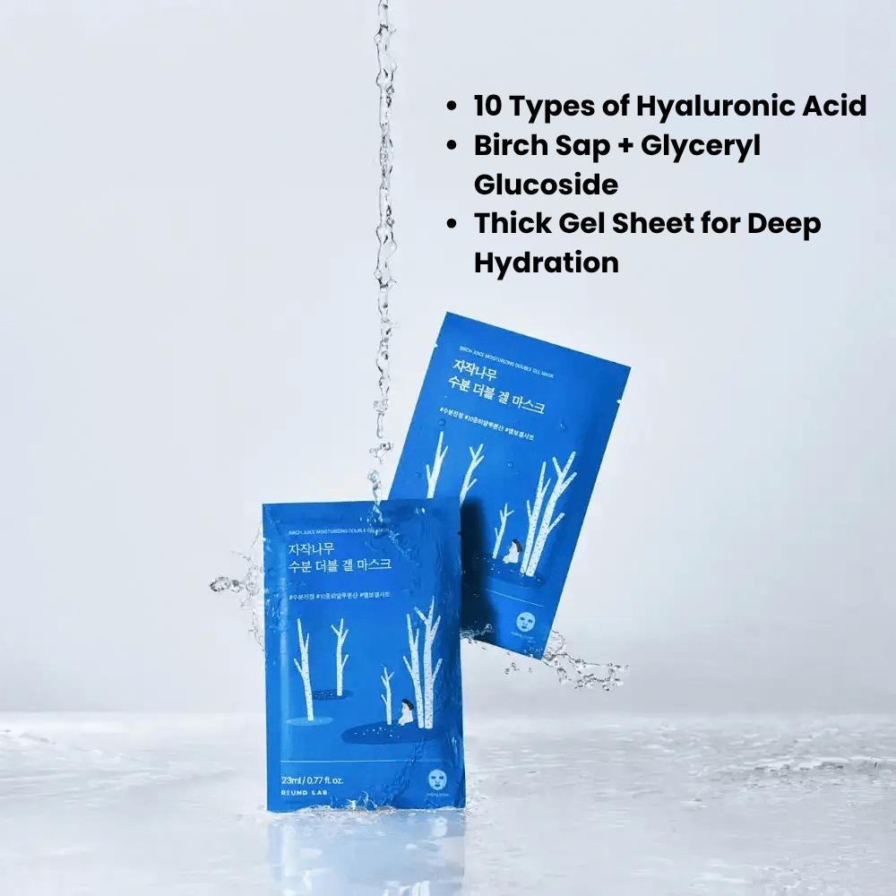 ROUND LAB Double Gel Sheet Mask 10 sheets official product gallery infographic 2