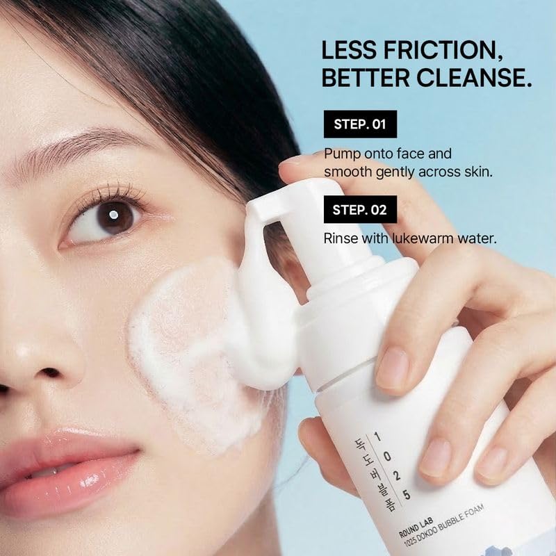 ROUND LAB Dokdo Bubble Foam use instructions
