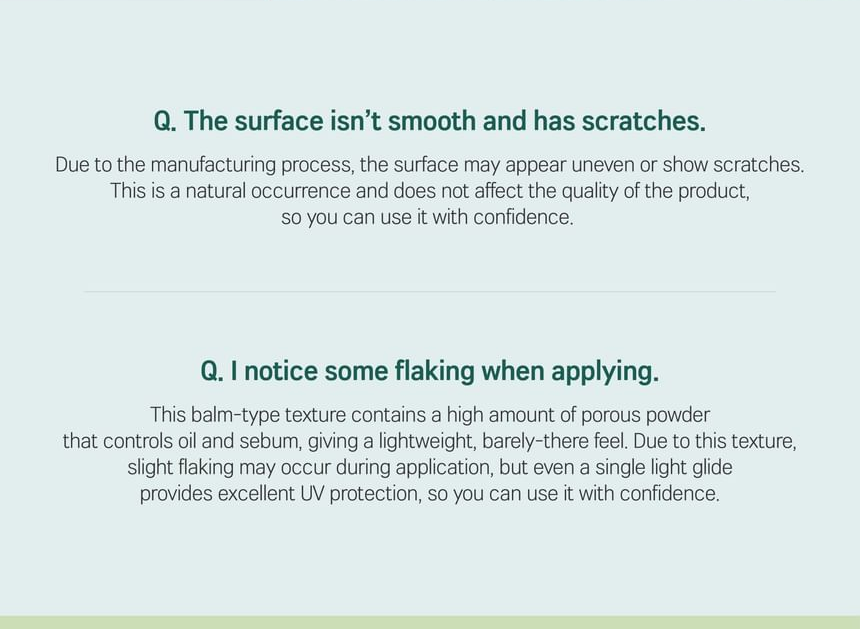 ROUND LAB Pine Calming Cica Airy Sun Stick 19g: texture questions. Original YesStyle product information panel.