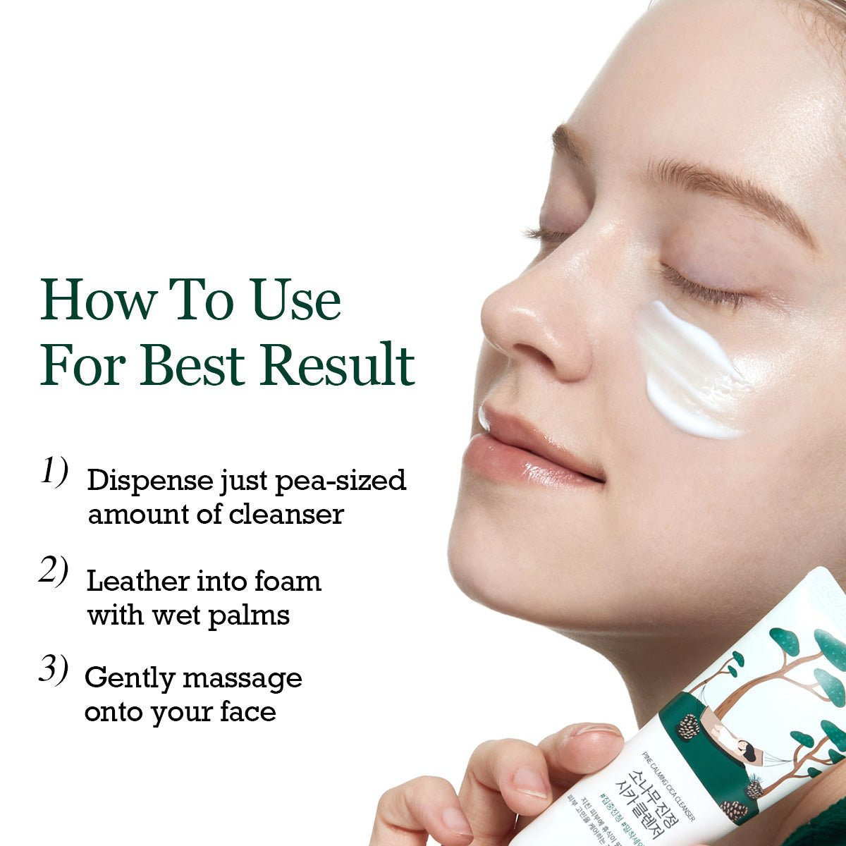 ROUND LAB pine calming cica cleanser official product gallery information 10