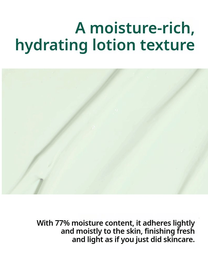 ROUND LAB Pine Calming Cica Sunscreen 40ml: hydrating lotion texture. English product information from Olive Young.
