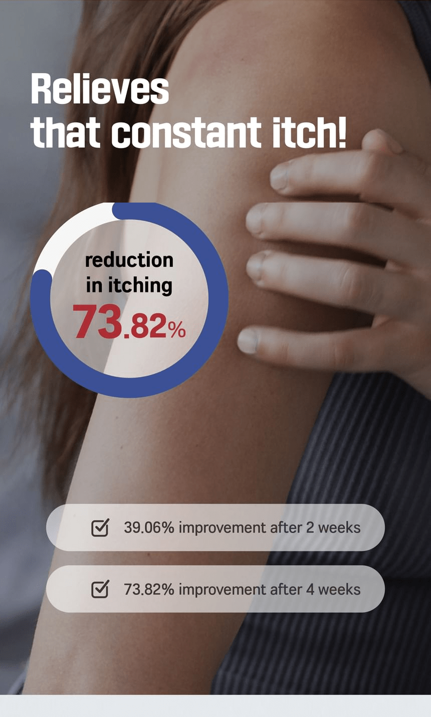ROUND LAB Soybean QLA Barrier Cream 80ml, original YesStyle itching study results information panel