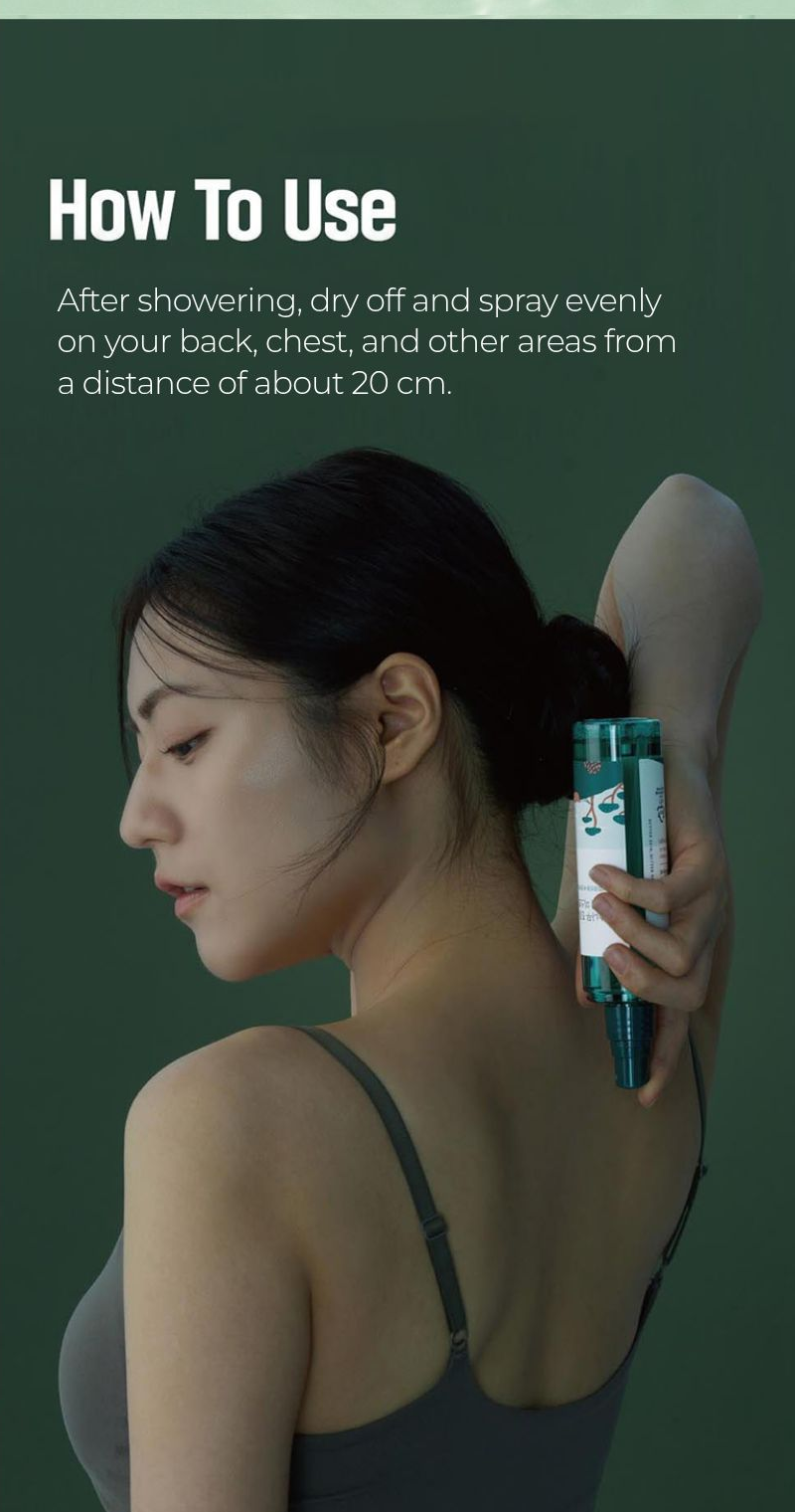 ROUND LAB Pine Calming Cica Body Mist 150ml β how to use β Olive Young