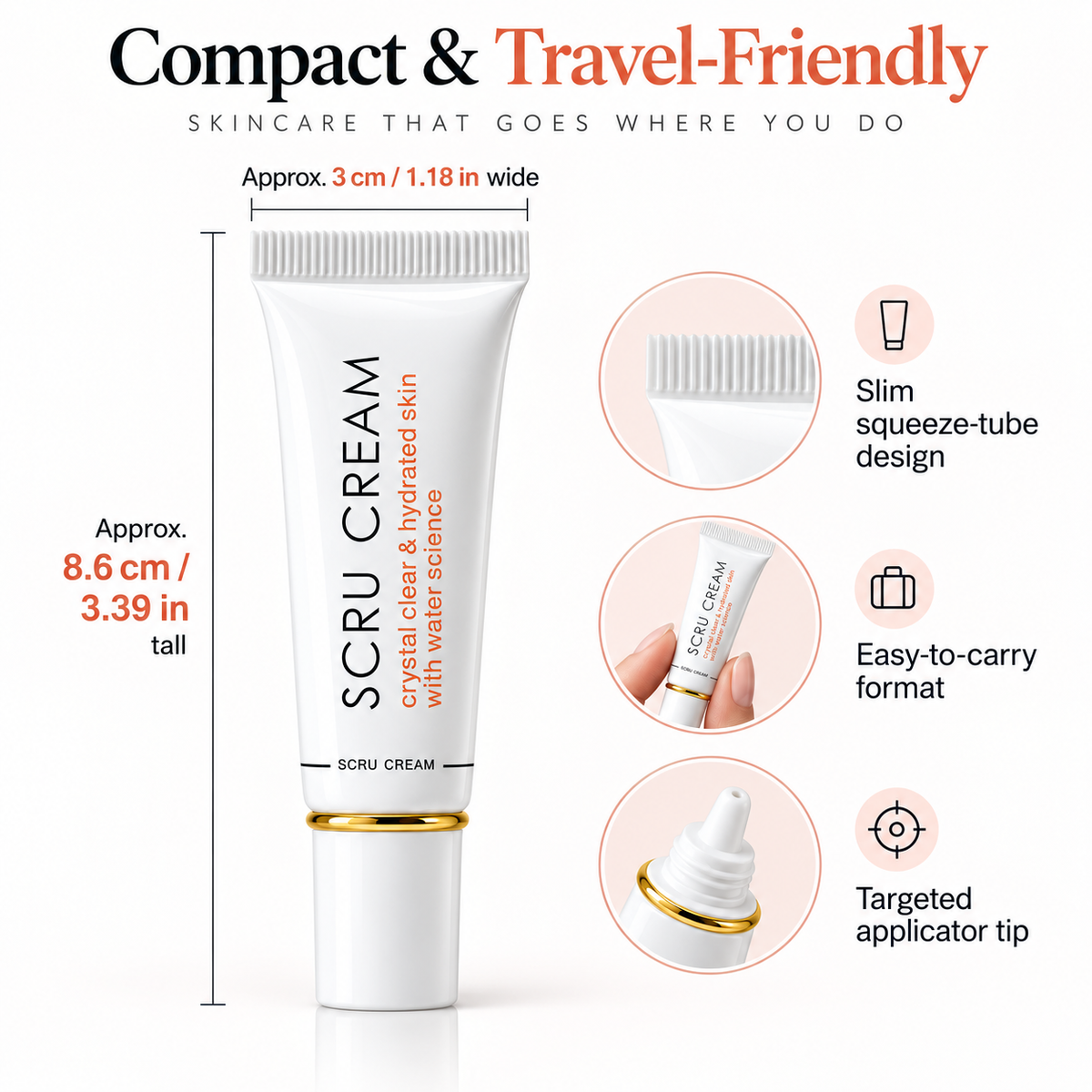 SCRU Cream Lip Scrub & Lip Exfoliator for Dry Lips