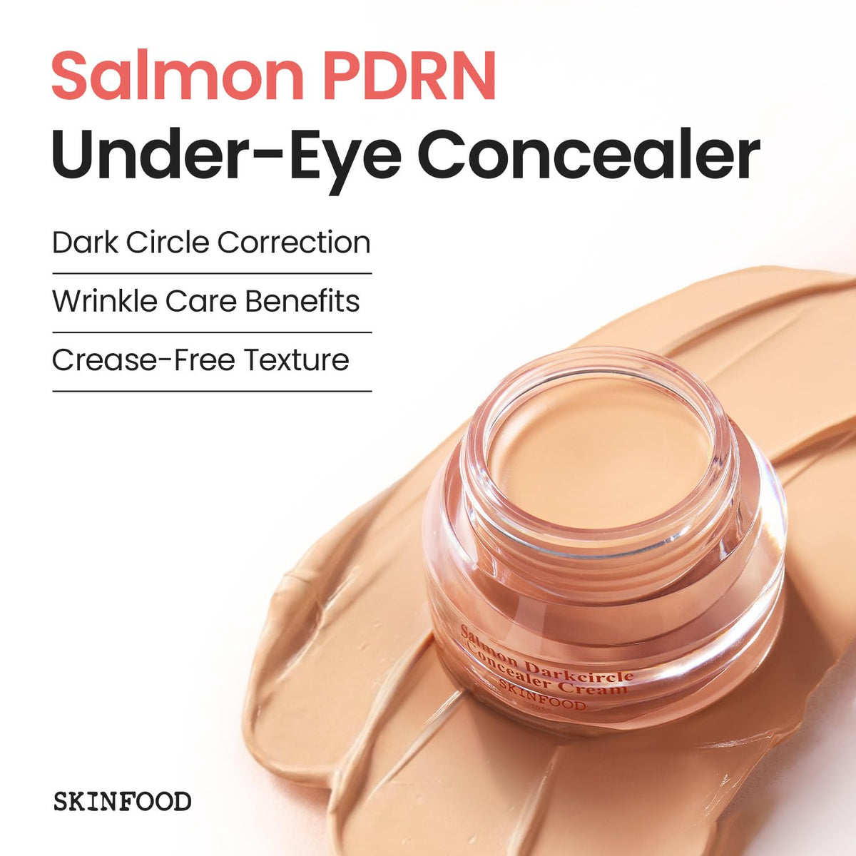 SKINFOOD Salmon Darkcircle Concealer Cream - renewed Salmon PDRN under-eye concealer benefits