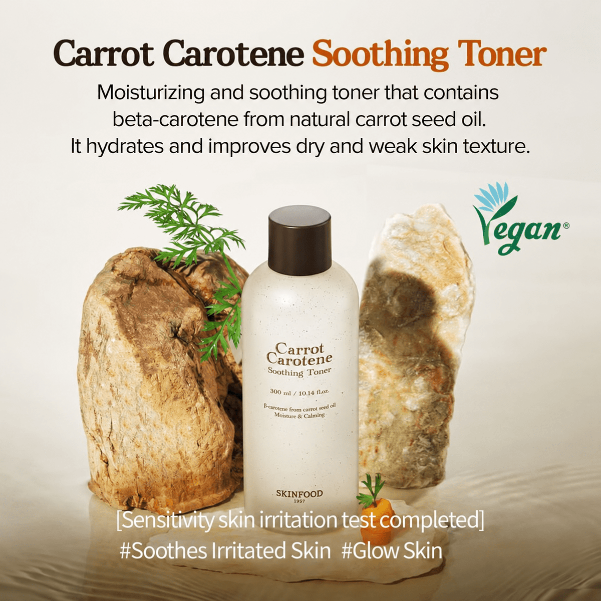 SKINFOOD Carrot Carotene Soothing Toner 300mL - English product information