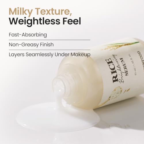 Rice Brightening Serum milky texture and layering