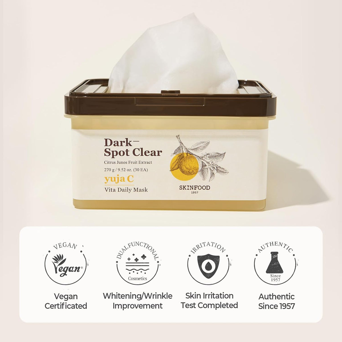 SKINFOOD Yuja C Vita Daily Mask 30 Sheets - Yuja C Vita Daily Mask Amazon English panel 7