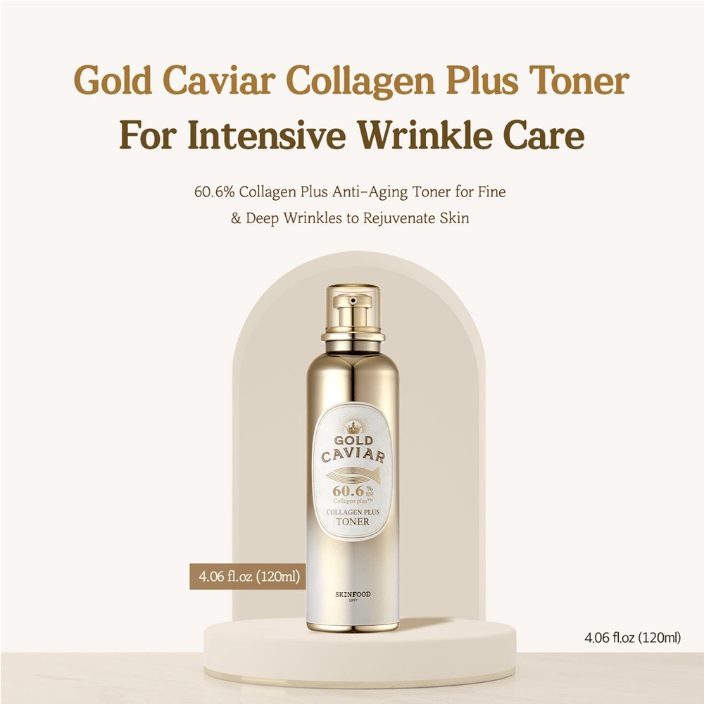 SKINFOOD Gold Caviar Collagen Plus Toner 120mL - Gold Caviar Collagen Plus Toner full English 1