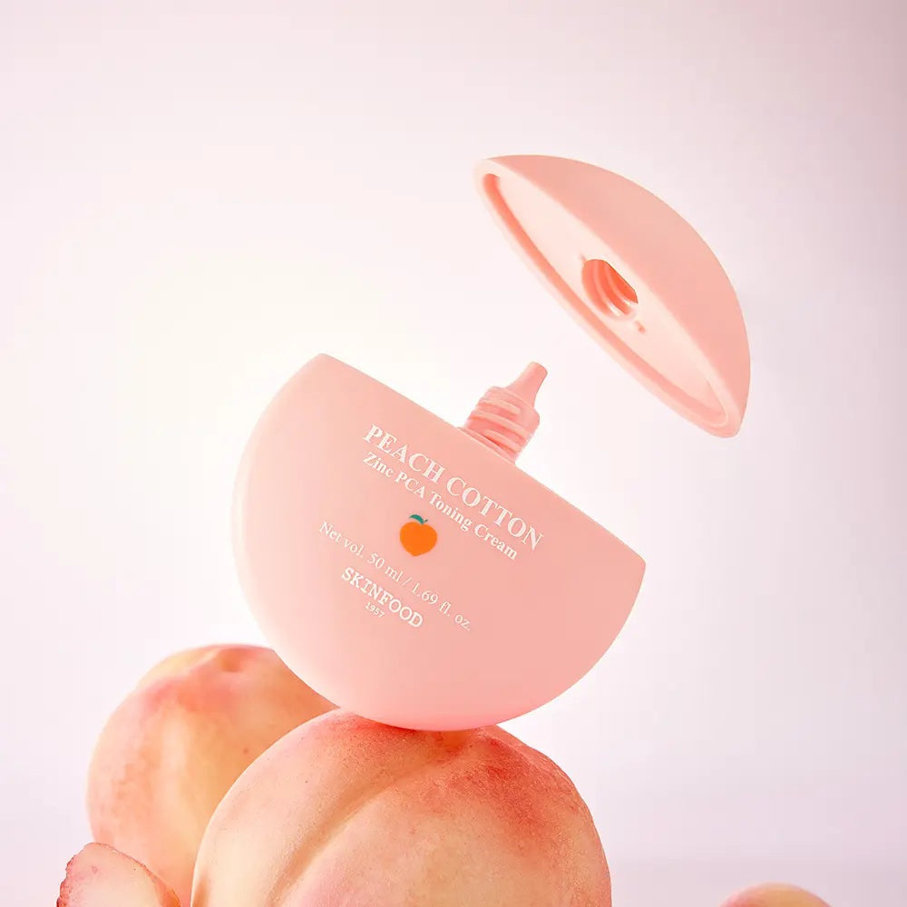 SKINFOOD original English peach cream open packaging