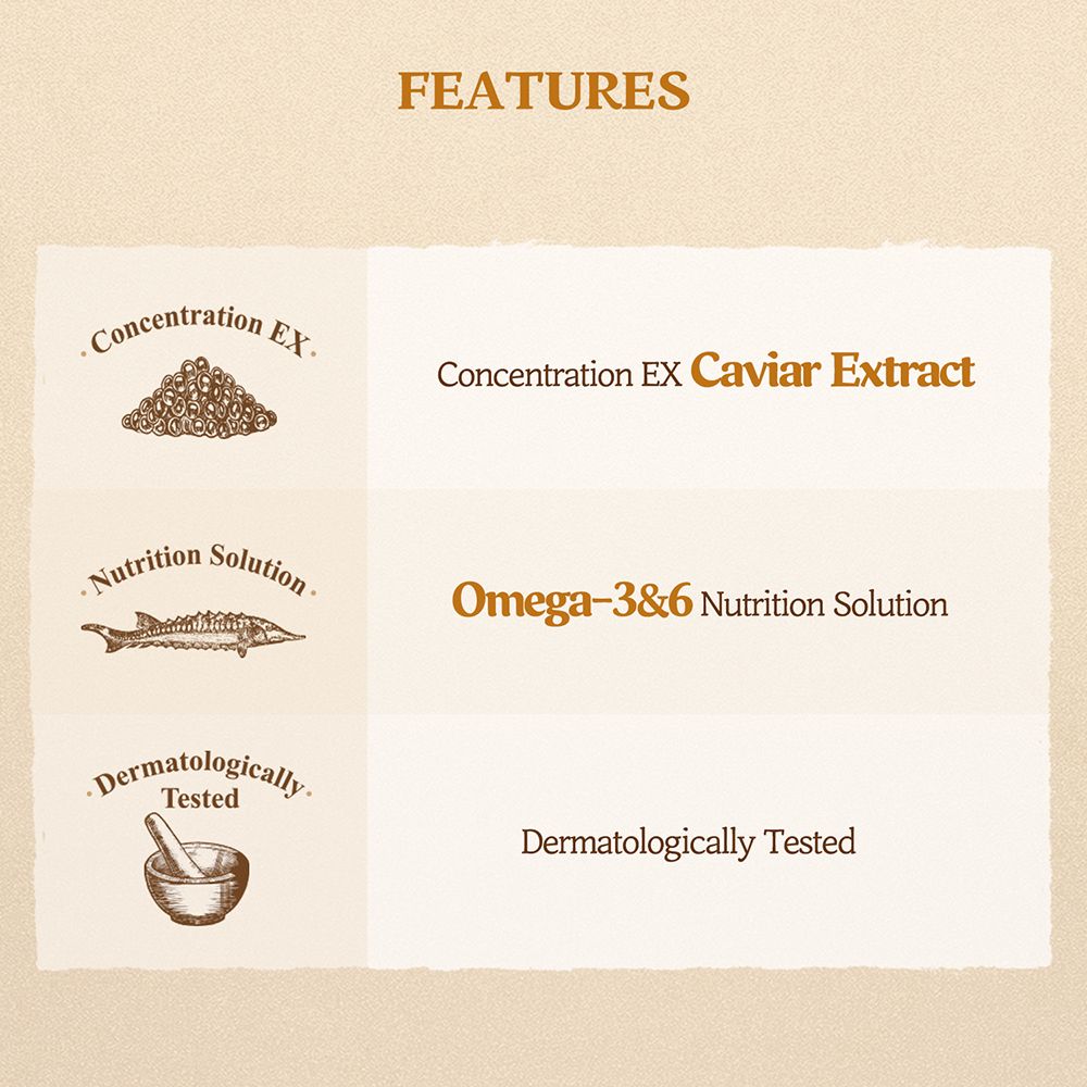SKINFOOD Gold Caviar EX Cream formula features