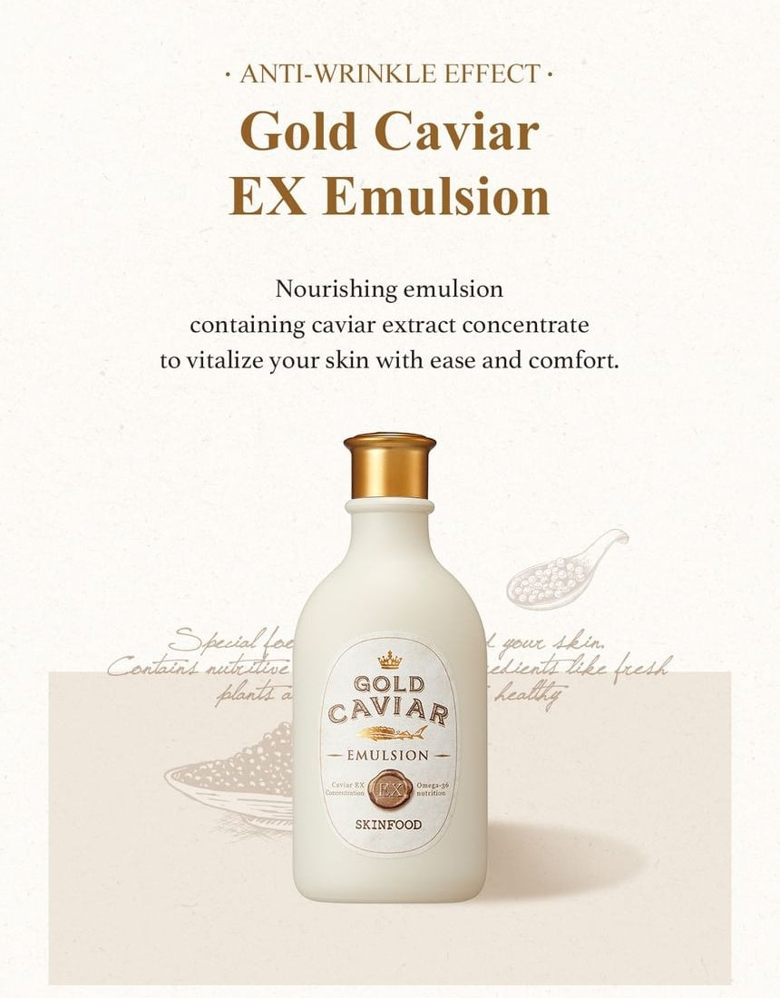 SKINFOOD Gold Caviar EX Emulsion English overview information