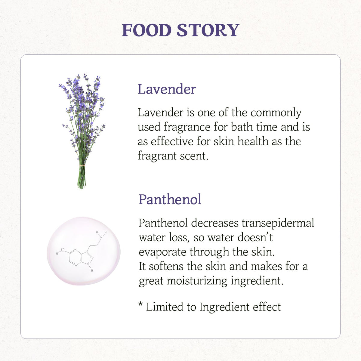 SKINFOOD Lavender Food Mask: English ingredient information