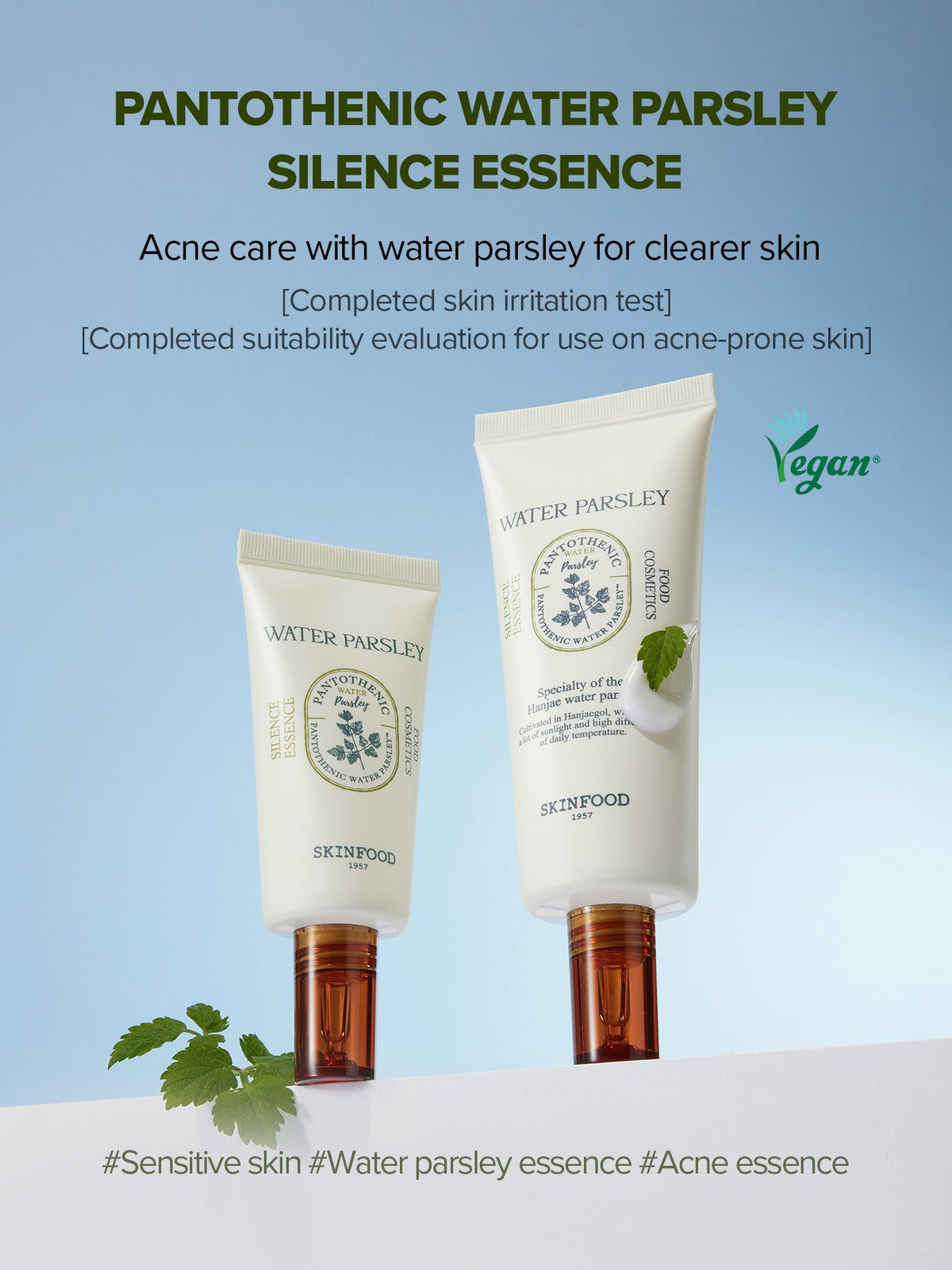 SKINFOOD Pantothenic Water Parsley Silence Essence 70mL - Silence Essence overview