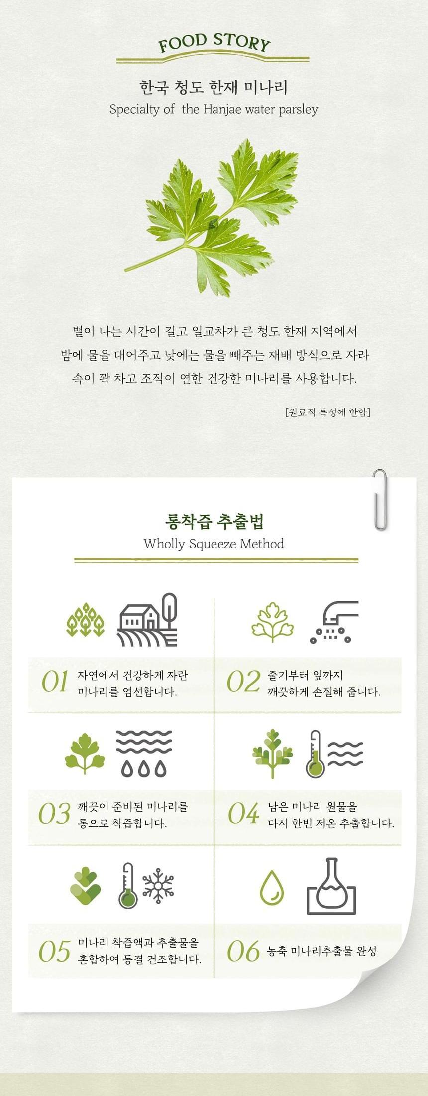 SKINFOOD Pantothenic Water Parsley Ampoule 50mL - Original Korean product information