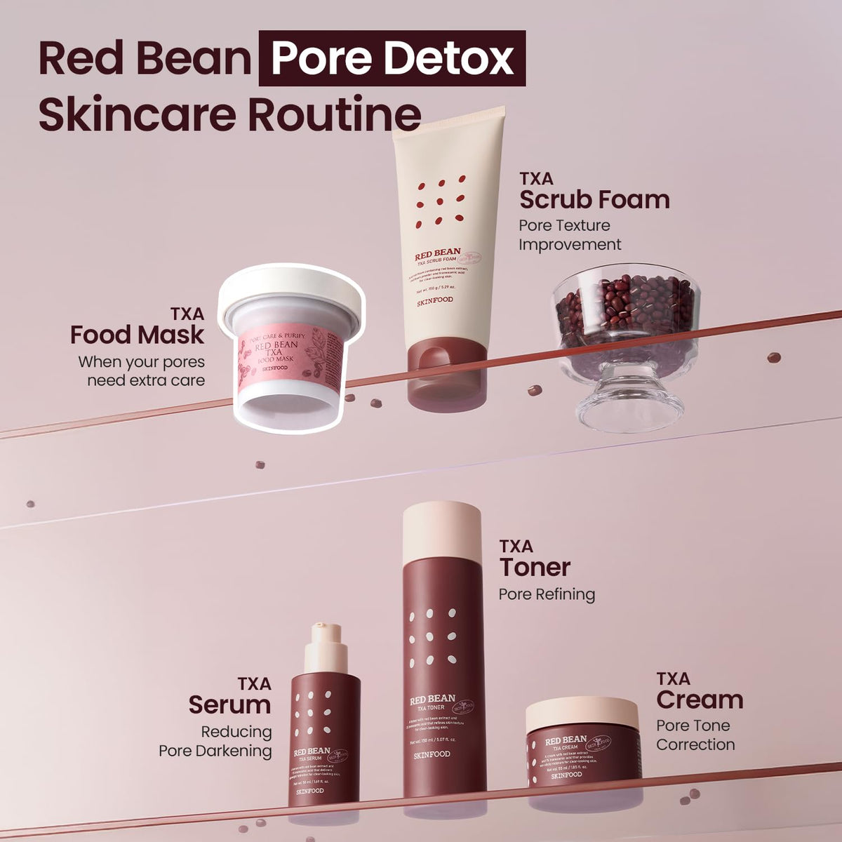 Red Bean TXA Food Mask 4.23 oz English product information 5