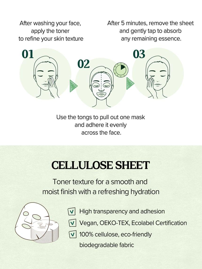 SKINFOOD Shine Muscat Cica Daily Mask English five-minute directions and cellulose sheet material