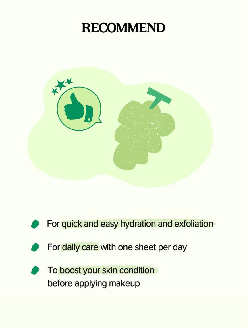 SKINFOOD Shine Muscat Cica Daily Mask English recommended routine uses